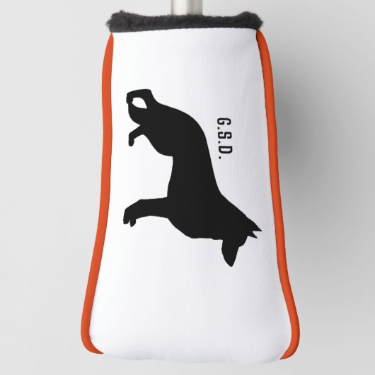 Deutsche Schäferhunde-Silhouette Benutzerdefiniert Golf Headcover (Rotieren 90)