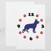 Deutsche Schäferhunde-Silhouette Briefpapier (Vorne/Hinten)