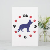 Deutsche Schäferhunde-Silhouette Briefpapier (Stehend Vorderseite)