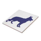 Deutsche Schäferhunde-Silhouette Fliese (Seite)