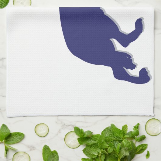 Deutsche Schäferhunde-Silhouette Handtuch (Gefaltet)