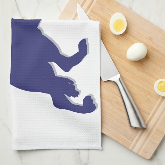 Deutsche Schäferhunde-Silhouette Handtuch (Viertel Falte)