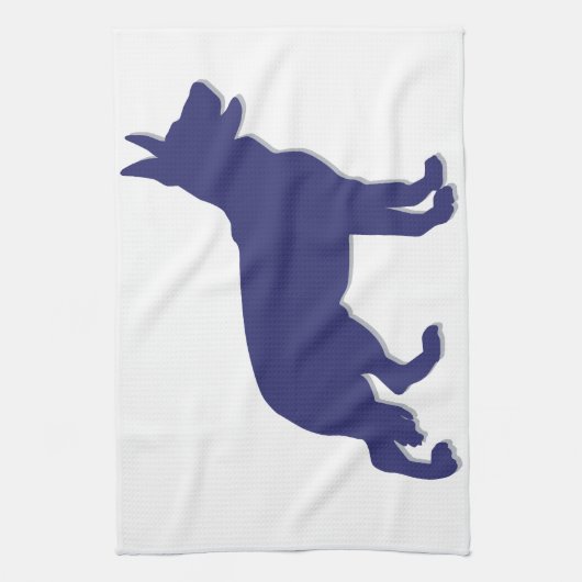 Deutsche Schäferhunde-Silhouette Handtuch (Vertikal)