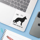 Deutsche Schäferhunde Silhouette K9 Vinyl Sticker (Laptop mit iPhone)