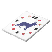 Deutsche Schäferhunde-Silhouette Notizblock (Rotiert)
