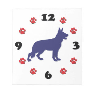 Deutsche Schäferhunde-Silhouette Notizblock