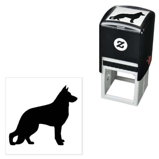 Deutsche Schäferhunde-Silhouette Permastempel (Beispiel)