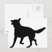 Deutsche Schäferhunde-Silhouette Postkarte (Vorne/Hinten)