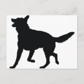 Deutsche Schäferhunde-Silhouette Postkarte (Vorderseite)