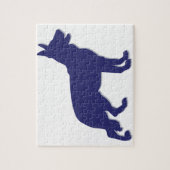 Deutsche Schäferhunde-Silhouette Puzzle (Vertikal)