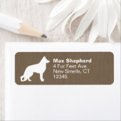 Deutsche Schäferhunde Silhouette Rücksendeadresse (Insitu)