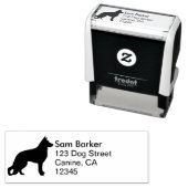 Deutsche Schäferhunde Silhouette Rücksendeadresse Permastempel (Beispiel)