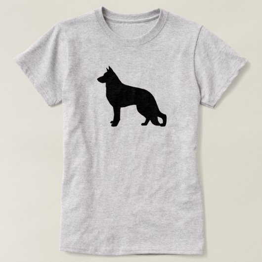 Deutsche Schäferhunde-Silhouette T-Shirt (Design vorne)