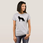 Deutsche Schäferhunde-Silhouette T-Shirt (Vorne ganz)