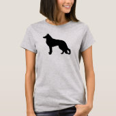 Deutsche Schäferhunde-Silhouette T-Shirt (Vorderseite)