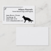 Deutsche Schäferhunde-Silhouette Visitenkarte (Vorne/Hinten)