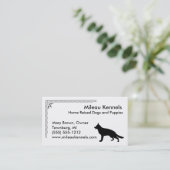 Deutsche Schäferhunde-Silhouette Visitenkarte (Stehend Vorderseite)