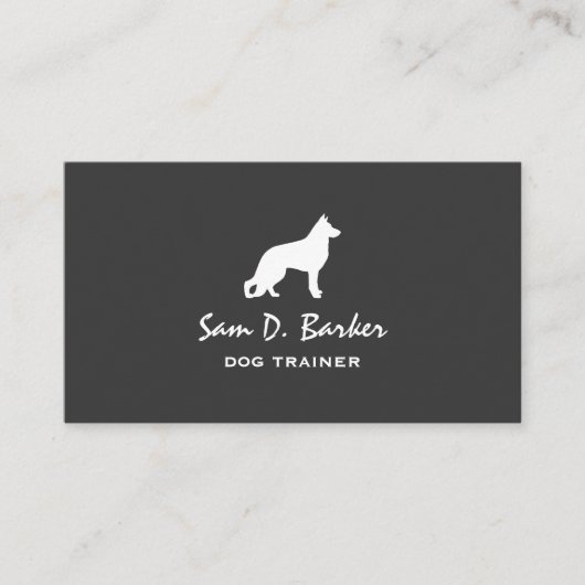 Deutsche Schäferhunde-Silhouette Visitenkarte (Vorderseite)