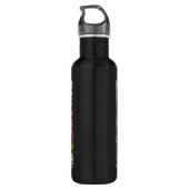 Deutsche Schäferhunde und Whimsikale Blume Edelstahlflasche (Rückseite)