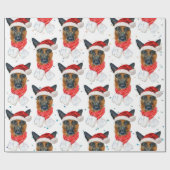 Deutsche Schäferhunde Weihnachtsgebäck Geschenkpapier (Flach)