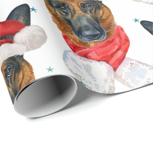 Deutsche Schäferhunde Weihnachtsgebäck Geschenkpapier (Rolleneckpunkt)