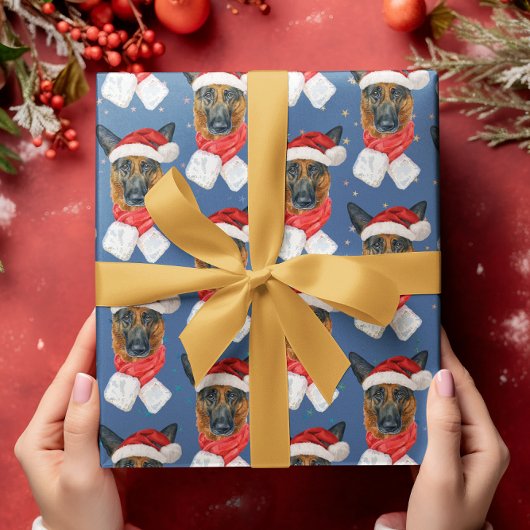 Deutsche Schäferhunde Weihnachtsgebäck Geschenkpapier