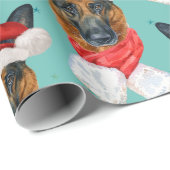 Deutsche Schäferhunde Weihnachtsgebäck Geschenkpapier (Rolleneckpunkt)