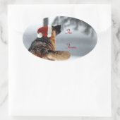 Deutsche Schäferhunde-Weihnachtsgeschenke Tags Ovaler Aufkleber (Tasche)
