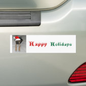 Deutsche Schäferhunde-Weihnachtsmannmütze Autoaufkleber (Auf Auto)