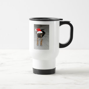 Deutsche Schäferhunde-Weihnachtsmannmütze Reisebecher