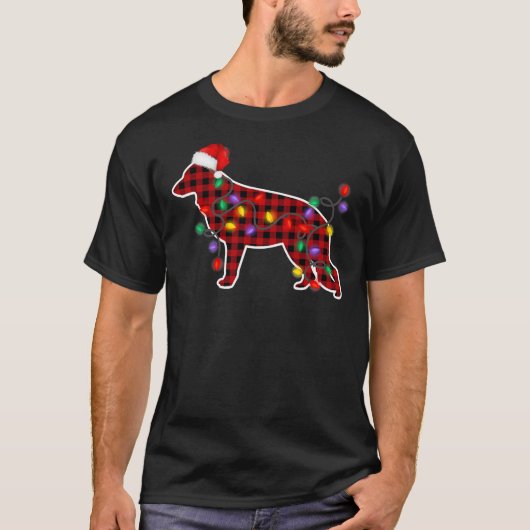 Deutsche Schäferhunde-Weihnachtsmannmütze T-Shirt (Vorderseite)