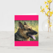 Deutsche Schäferhunde Welpenhund - Blankokarte Karte (Gelbe Blume)