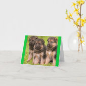 Deutsche Schäferhunde Welpenhund - Blankokarte Karte (Gelbe Blume)