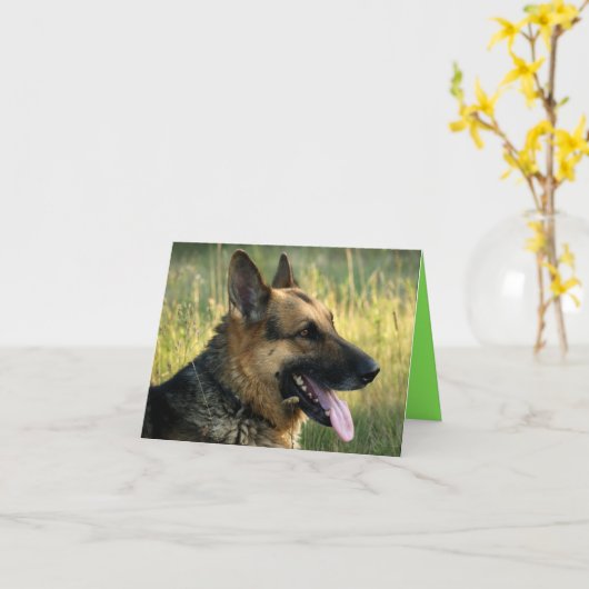 Deutsche Schäferhunde Welpenhund - Blankokarte Karte (Gelbe Blume)