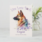 Deutsche Schäferhündin Adoption, Gotcha Tag Karte (Stehend Vorderseite)