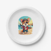 Deutsche Schäferhündin Pappteller (Vorderseite)