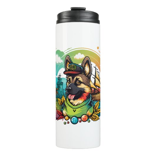 Deutsche Schäferhündin Thermosbecher (Vorderseite)