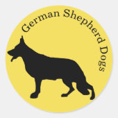 Deutsche Schäferhundsticker Rundtext Runder Aufkleber (Vorderseite)