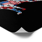 Deutsche Schäferin 4. Juli Blume Amerikanische Fla Poster (Ecke)