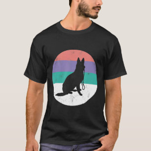 Deutsche Schäferin für Frauen Amp Girls Retro Nied T-Shirt