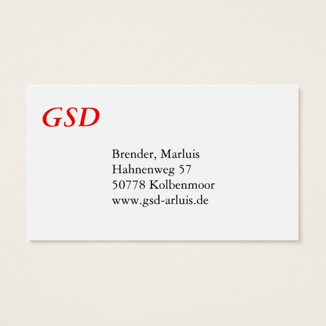 Deutsche Schäferkarten (Rückseite)