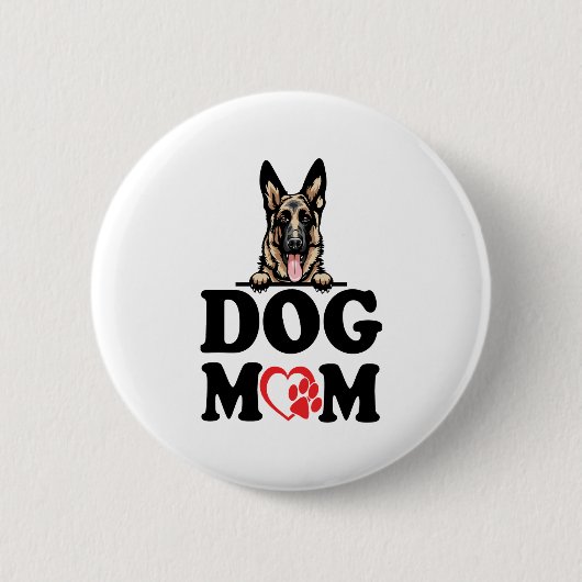 Deutsche Schäferkleber - Deutsche Schäferhunde-Mam Button (Vorderseite)