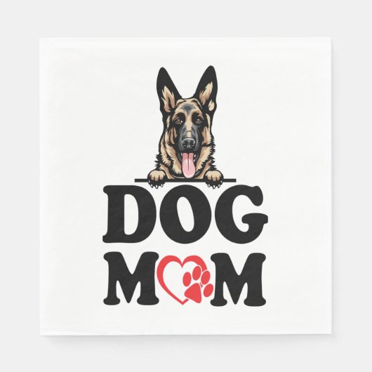 Deutsche Schäferkleber - Deutsche Schäferhunde-Mam Serviette (Vorderseite)