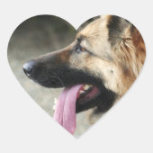 Deutsche Schäferkleber Herz-Aufkleber (Vorderseite)