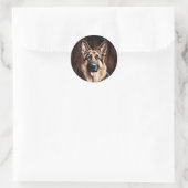 Deutsche Schäferkleber Runder Aufkleber (Tasche)