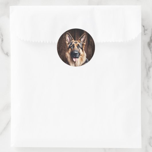Deutsche Schäferkleber Runder Aufkleber (Tasche)
