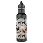 Deutsche Schäferknochen und Klauen Edelstahlflasche (Links)