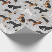 Deutsche Schäferknochen und Klauen Geschenkpapier (Ecke)