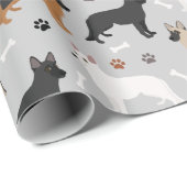 Deutsche Schäferknochen und Klauen Geschenkpapier (Rolleneckpunkt)