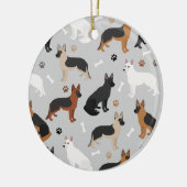 Deutsche Schäferknochen und Klauen Keramik Ornament (Links)